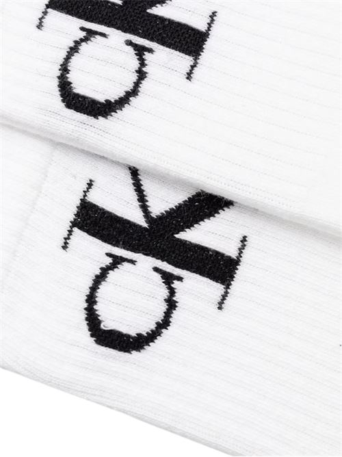 Calzini alti due paia bianchi Calvin Klein Jeans | 701228811002